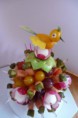Oiseau sur orange piquée