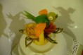 Oiseau de figues et roses de zestes de fruits confits
