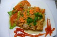 Tofu farci de porc à la sauce tomate