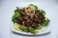 Gésier de volailles à la salade et aux cacahuètes